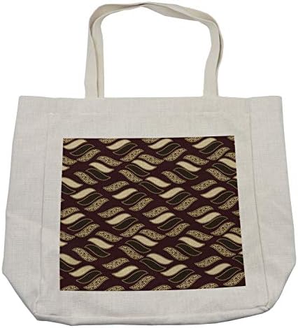 Амбесон Браун торба за купување, етнички африкански стил гепард Текстура на кожата Камуфлажа дизајн, еко-пријателска торба за еднократна