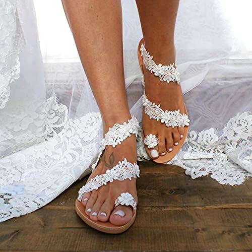 Msaikric сандали за жени случајни летни клинови клинови свадба Сандели јуниори пешачење буци обични сандали со отворени пети облечени