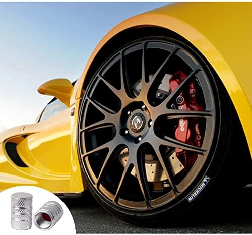 Капчиња за матични капаци на гуми Foncnci, трајни алуминиумски легури на гуми за гуми на гуми- пакет од 4, универзални капаци на STEM за автомобили