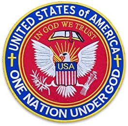 Една нација под ветеранот на ветеранот на Бога, поставени црвени и црни за ветерани велосипедисти моторцикл јакна или елек 1 компјутер сет