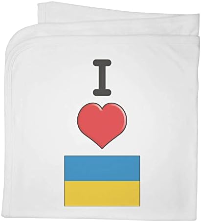 Азиеда „Ја сакам Украина“ памучно бебе ќебе / шал
