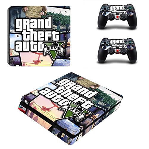 За PS5 Disc - Game Grand GTA Theft и Auto PS4 или PS5 налепница за кожа за PlayStation 4 или 5 конзола и контролори Декал Винил ДУЦ