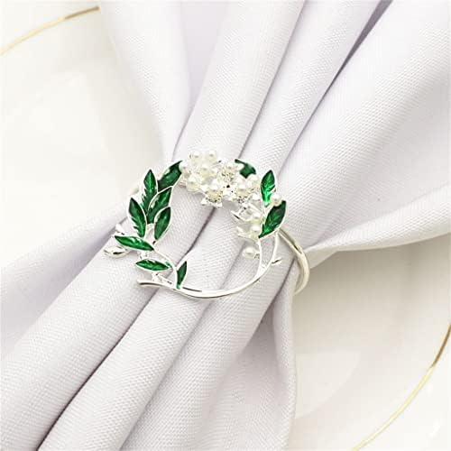 Zhuhw 10 прстени со салфетка, држач за свадбеници држач за салфетка, легура легура на салфетка прстени за трпезариска маса
