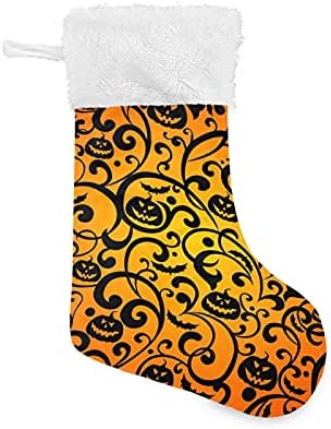 Алаза Божиќни чорапи за Ноќта на вештерките Класичен персонализирани големи декорации за порибување за семејни сезонски празници Декор 1 пакет,
