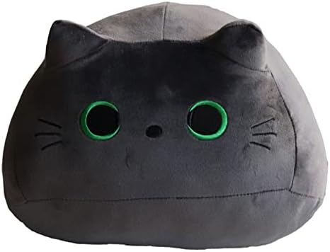 Кадифен играчка црна мачка, креативна перница за облик на мачки, кукли кадифен играчка црна мачка црна мачка плишана играчка, полнети