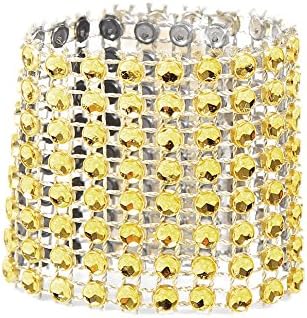 8 реда столчето појас на салфетка прстени дијамантска мрежа за завиткување лента дијамантска мрежа за салфетка за салфетка за свадба Божиќ