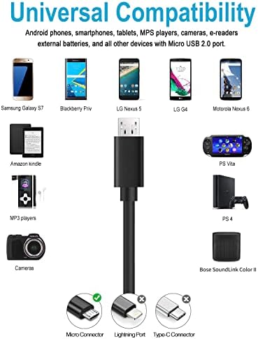 Микро USB Кабел, 15ft Екстра Долг PS4 Контролер Полнач Кабел, DEEGO Издржлив Андроид Кабел За Полнење За Samsung Galaxy S7 Edge