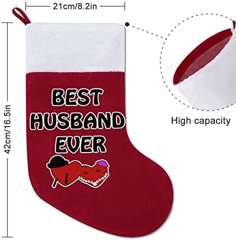 Најдобар сопруг некогаш Божиќно порибување Божиќни чорапи торбичка куќа семејство Божиќ декор