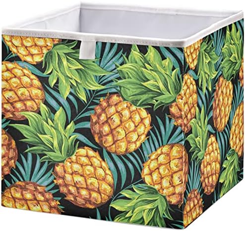 Корпи за плакари за висини Тропски ананас со корпи за отпадоци за складирање на палми гранки за организирање полици за преклопување на канти