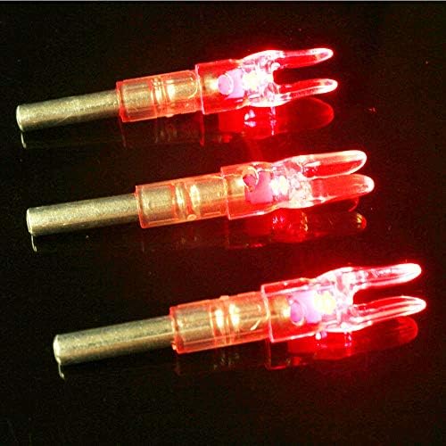 LED LED осветлени ноки на LED за стрели со 0,244 /6.2мм во внатрешниот дијаметар, вклучен шрафцигер