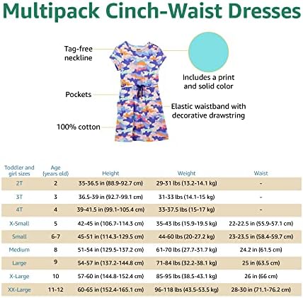 Амазон Најважен Фустани За Девојки И Мали Деца Плетени Фустани Со Краток Ракав, Пакет од 2