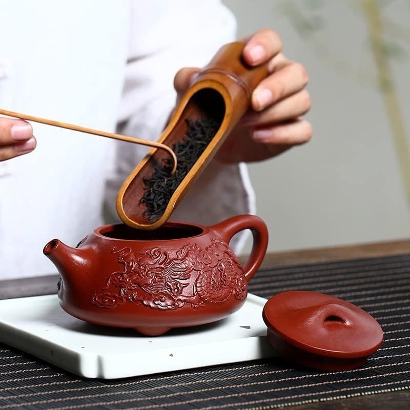 Sogudio Herbal чај сак 230cc Вистински рачно изработен змеј образец чајник од глинен чај сет котел Зиша чај со керамички чај сад чајник