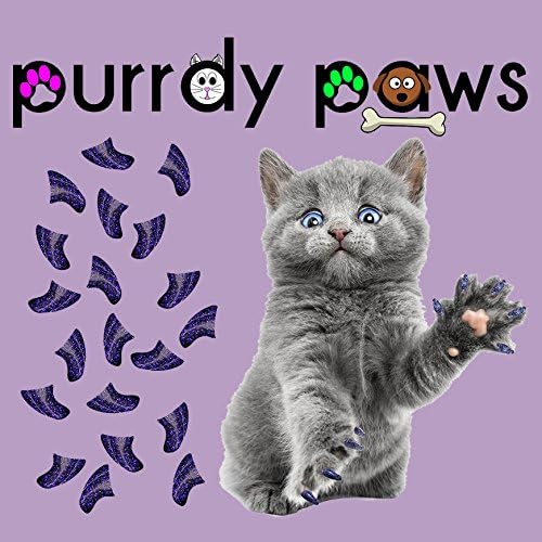 Пурди Шепи 100 Пакет Меки Капачиња За Нокти За Канџи За Мачки Виолетова Сјај Медиум