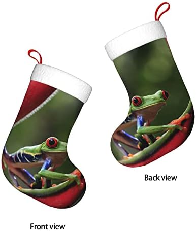 Божиќни чорапи за божиќни чорапи Порто Рико дрво Фрорално двострано камин што виси чорапи