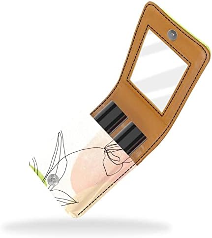 Кармин за шминка ОРИУКАН торба ЗА кармин со огледало пренослив торбичка за складирање кармин организатор за складирање сјај за усни, Модерна
