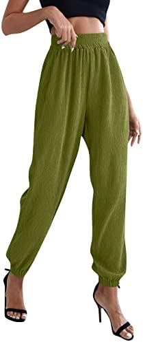 Jielayou 2023 џемпери за жени Еластична половината јога затегнати панталони лабави атлетски џогери панталони Дечки работи Панталони