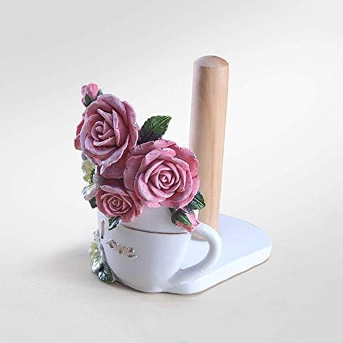 Држач за држач за држачи за хартија Аервеал со декорација на цвеќиња, држач за вертикална хартија за вертикална хартија, држач за салфетка
