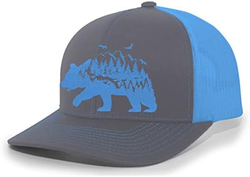 Heritage Pride Mens Trucker Hat везена планинска мечка на отворено капа за бејзбол капа