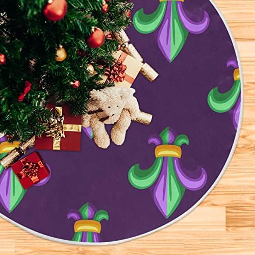 Марди Грас Виолетова Елка Здолниште 36 инчен Домашен Декор за Божиќна Елка Здолниште За Весели Божиќни Украси За Забави