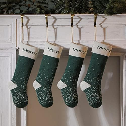 Декорација на чорапи за вреќи Божиќно чорап подарок за плетење чорапи пакувања големи топки за украси
