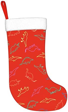 Cutedwarf диносаурус Божиќно порибување Божиќни празници за одмор камин виси чорапи 18 инчи чорапи