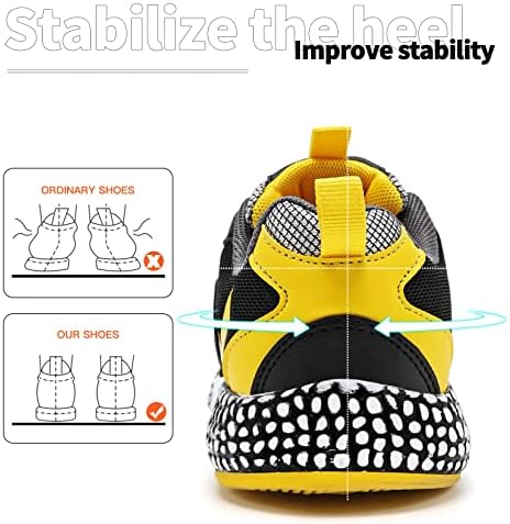 Детска патики за деца за момчиња кои трчаат тениски чевли лесен спортски спортски атлетски црно сиво жолто 13 мало дете