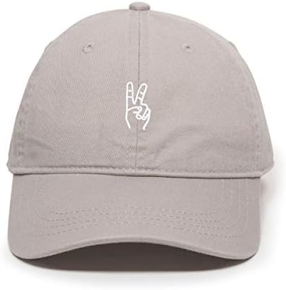 DSGN од ДНК Мир знак Бејзбол капа, извезена памучна прилагодлива тато капа