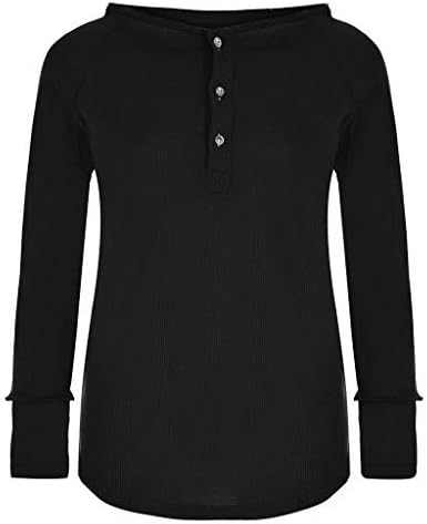 Womenенски копче вратот Тунцис пуловер плус големина маички џемпер есен против скокач на вратот на врвот лабава маичка со долги