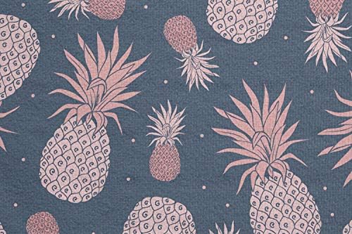 Ambesonne Tropical Yoga Mat крпа, гроздобер егзотичен остров ананас и мали полкови точки во пастелни тонови, покривка на тренингот