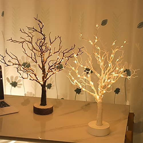 Божиќна дрво со светла Мини украс на дрво Топло бело LED диоди, светло декорација на таблети затворен или употреба на отворено за Божиќни