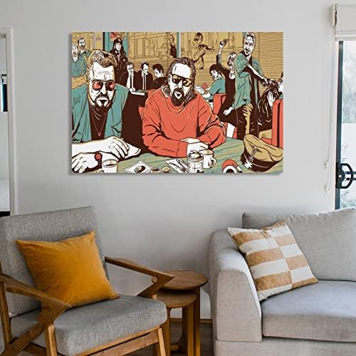 Големиот Лебовски - Квентин Тарантино Коен Браќа Постер слика Слика Уметност Патно платно за домашно живеење - Ингени 24x36inch
