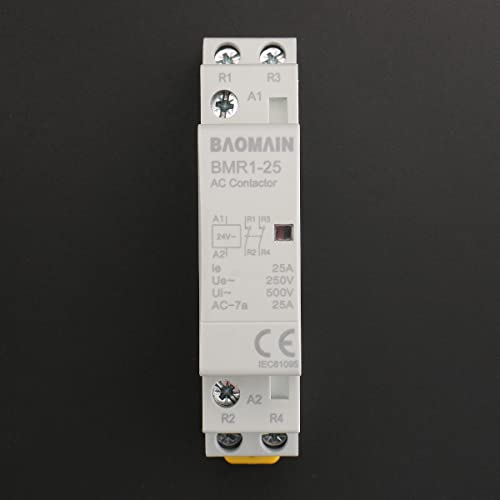 Baomain AC контактор BMR1-25 24V 25A 2 Пол нормално Контрола на затворено коло 35мм Дин