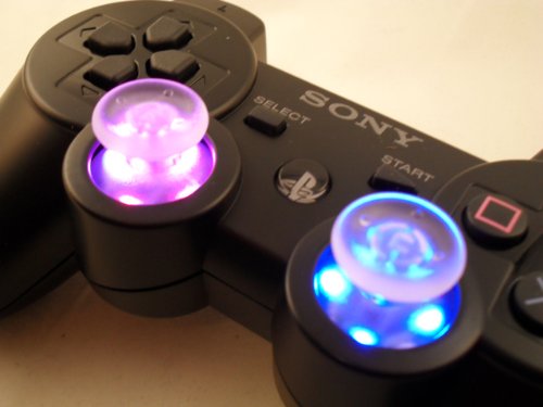 PS3 PlayStation 3 LED Thumbsticks Moded Controller Cod Black Ops - Jitter, Drop Shot, Auto Aim