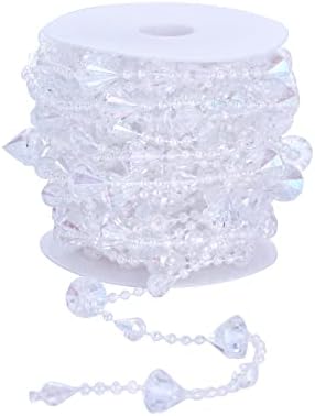 Youngjewel 33 стапки ролни од кристали garland мониста акрилик чиста монистра ланец за декорација на свадбени венчавки и занает DIY