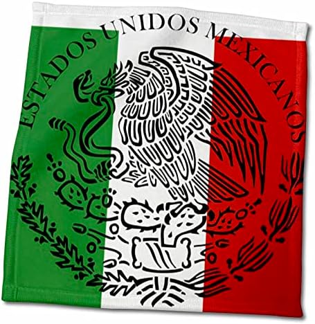 3drose Слика на мексиканско знаме со дигитален цртеж на заптивка - крпи