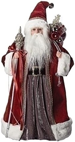 18 Црвено-Бел Дедо мраз Со Подарок Вреќа Елка Врвот, Неосветлен