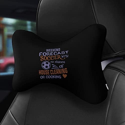 Викенд прогноза Фудбал 2 парчиња перници за вратот на вратот на автомобилот Дишев автоматски перница за глава удобна перница за седиште во автомобилот