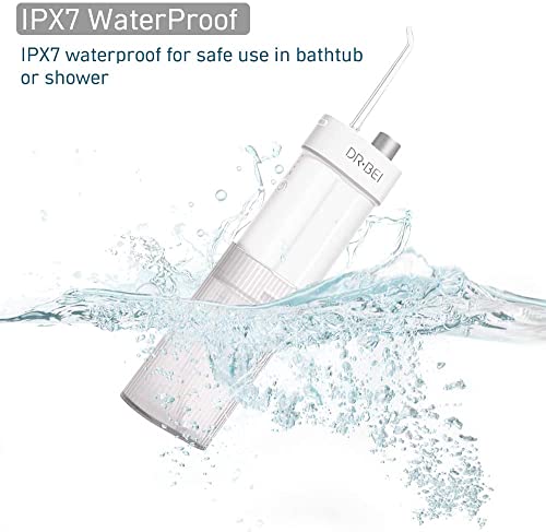 Чистач на заби без безжичен вода, преносен забен забен орален наводнувач 180ml/6oz, при полнење IPX7 водоотпорен орален наводнувач,