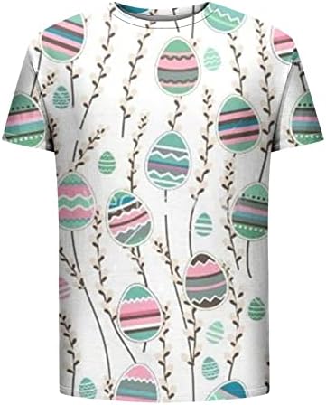 Велигденски кошули сетови за мажи лабави обични маички и шорцеви 2 парчиња сет печатење на маица со краток ракав за кратки ракави на вратот