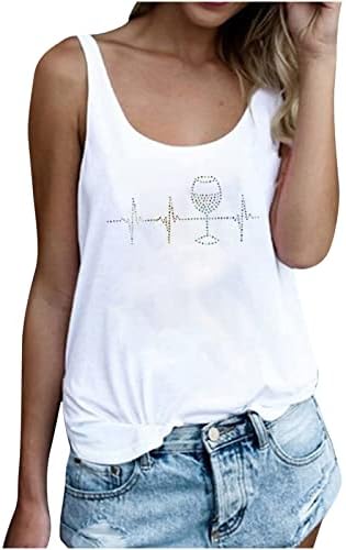 Шарени кошули за секвенци за жени со резервоарот врвови без ракави тренингот лето печатено лабава маица за трчање тркалезни кошули