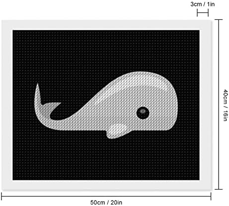 Мал кит дијамантски комплети за сликање 5d DIY целосна вежба Rhinestone Arts Wallид декор за возрасни 16 x20