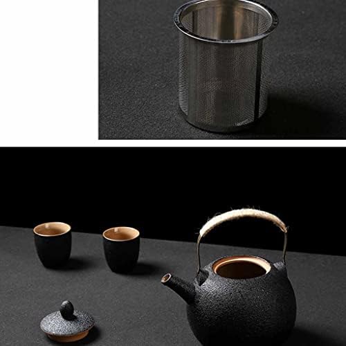 чајник керамички чајник со филтер од не'рѓосувачки челик, црн капацитет црн сад, порцелански чај и комплети за кафе