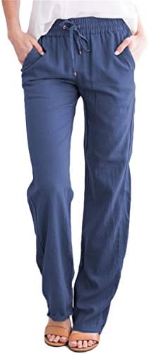 Andongnywell женски јога џемпери лабава лабава салон со широки панталони за нозе тренингот џогери пантолони со панталони со џебови