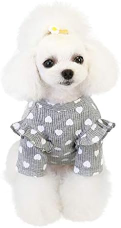 Мала облека за кученца за девојчиња миленичиња облека есенски зимски loverубовни кошули пролетни летни облеки за мали раси кошула за