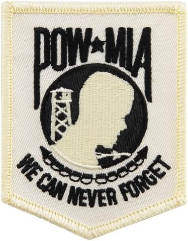 POW MIA извезена лепенка железо-на воена воена воена воена воена воена црна бела боја