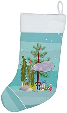 Богатства на Каролина CK4526CS гигант Гурами Среќен Божиќ Божиќно порибување, камин што виси чорапи Божиќна сезона забава Декорации за