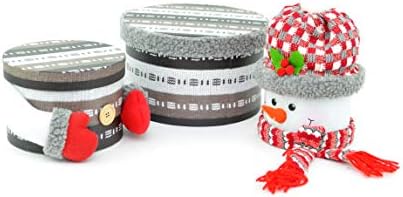 Shatchi Snowman Божиќна новина за редење 3 компјутери поставени Божиќни украси подароци присутни кутии за кружни облици за чоколади бонбони,