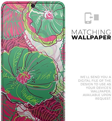 Дизајн Скинц Светло Розеви И Зелени Цвеќиња Заштитни Винил Налепници Обвивка На Кожата Компатибилен Со Samsung Galaxy S20