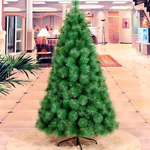 Topyl 5ft новогодишна елка нелична вештачка премија шаркан смрека Целосно дрво со еко-пријателски миленичиња и преклопливи метални штандови
