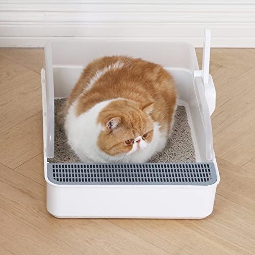 Рипетмија Кутија За Отпадоци За Мачки Мебел Скриен| Штитник За Прскање | Лесно Чистење | Лесно Склопување | Контрола На Мирис Совршен За Мали